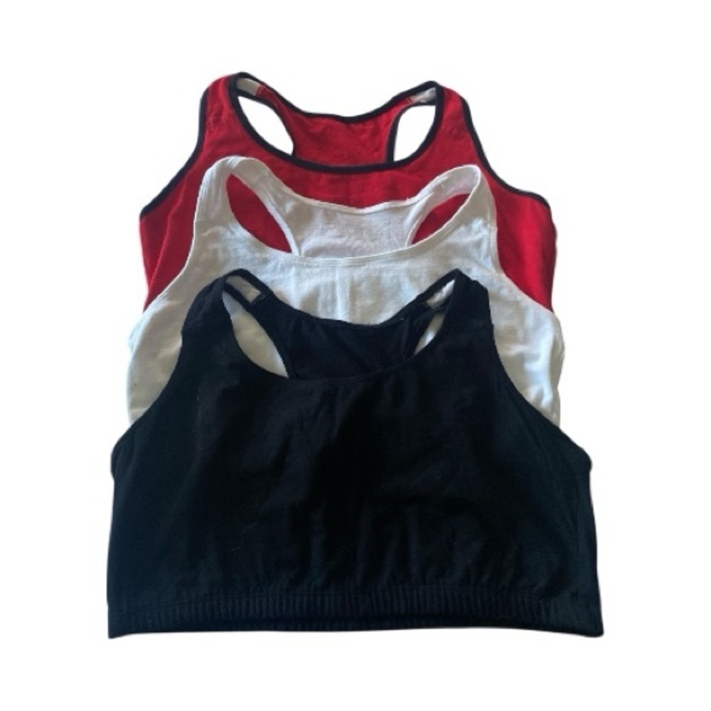 Fruit of the Loom Sports Bras - Black, White, Red